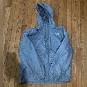 The North Face men’s  Light Gray Raincoat shell